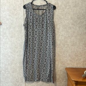 Jockey Sleeveless Patterned Dress, Size M